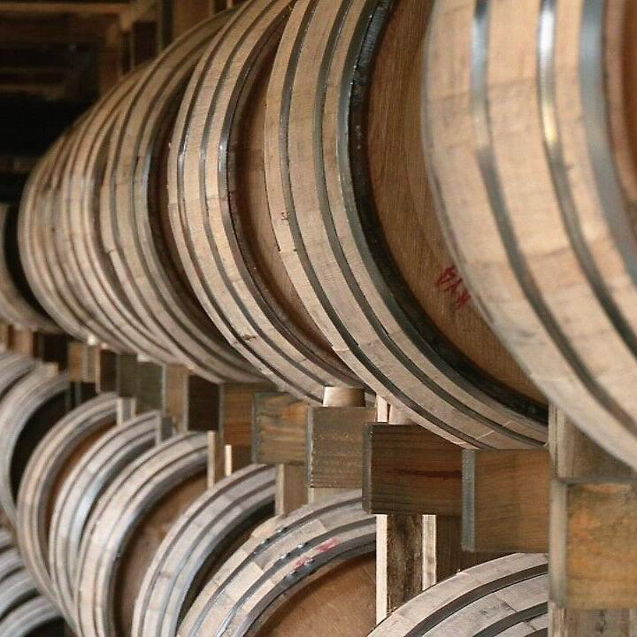 Bourbon warehouse generic aging barrels